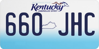 KY license plate 660JHC