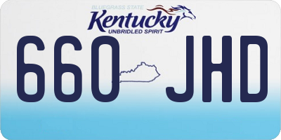 KY license plate 660JHD