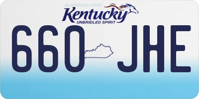 KY license plate 660JHE