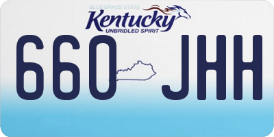 KY license plate 660JHH