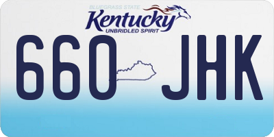 KY license plate 660JHK