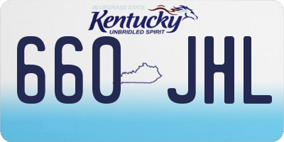 KY license plate 660JHL