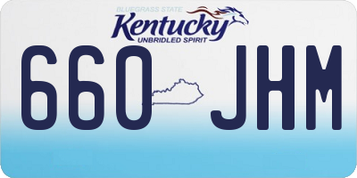KY license plate 660JHM