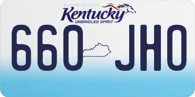 KY license plate 660JHO