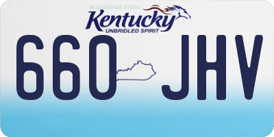 KY license plate 660JHV