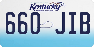 KY license plate 660JIB