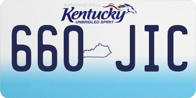 KY license plate 660JIC
