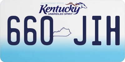 KY license plate 660JIH
