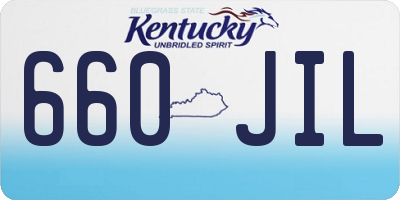 KY license plate 660JIL
