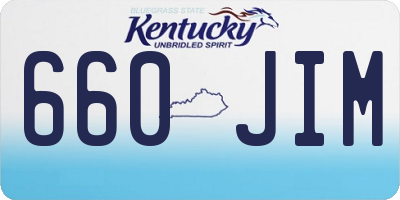 KY license plate 660JIM