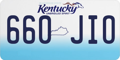 KY license plate 660JIO