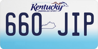 KY license plate 660JIP