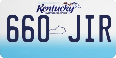 KY license plate 660JIR