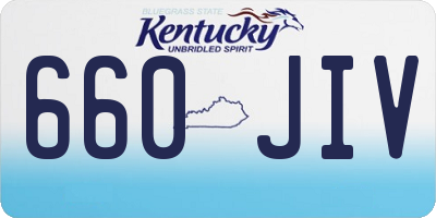 KY license plate 660JIV