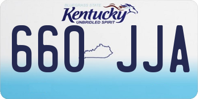 KY license plate 660JJA