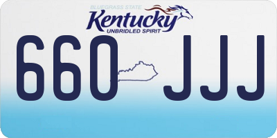 KY license plate 660JJJ