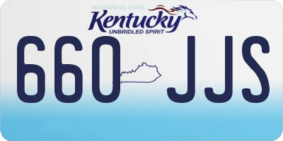 KY license plate 660JJS
