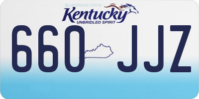 KY license plate 660JJZ