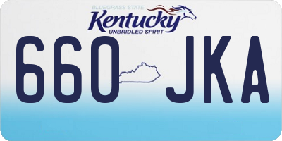 KY license plate 660JKA