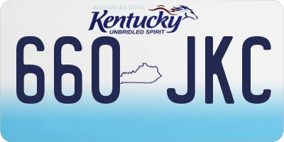 KY license plate 660JKC