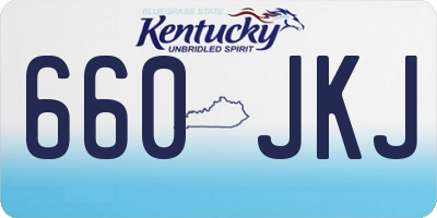 KY license plate 660JKJ