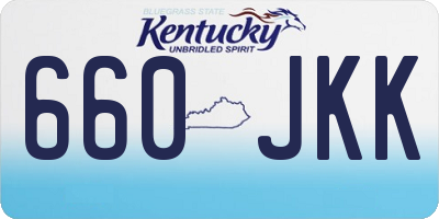 KY license plate 660JKK