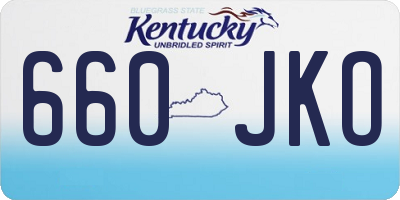 KY license plate 660JKO