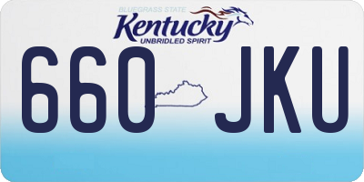 KY license plate 660JKU