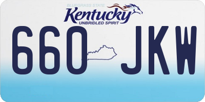 KY license plate 660JKW
