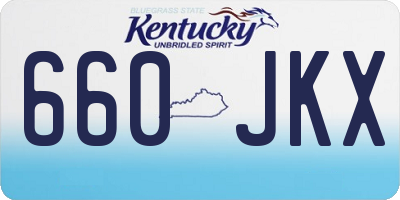 KY license plate 660JKX