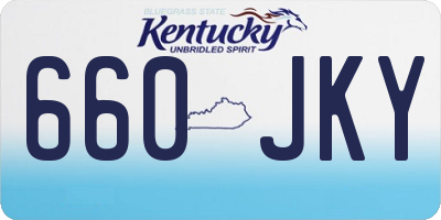 KY license plate 660JKY