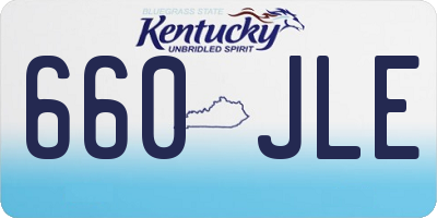 KY license plate 660JLE
