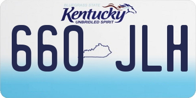 KY license plate 660JLH