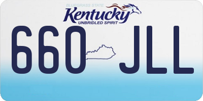 KY license plate 660JLL