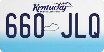 KY license plate 660JLQ