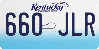 KY license plate 660JLR