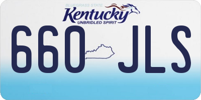 KY license plate 660JLS