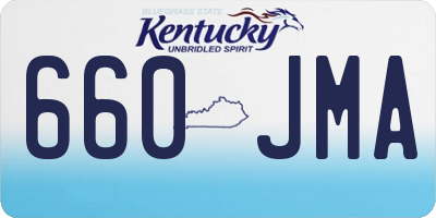 KY license plate 660JMA