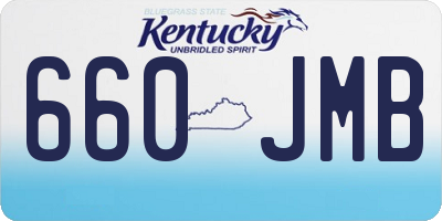 KY license plate 660JMB