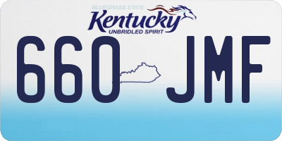 KY license plate 660JMF