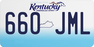 KY license plate 660JML