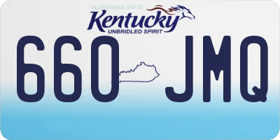 KY license plate 660JMQ