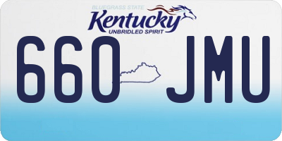 KY license plate 660JMU