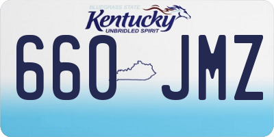 KY license plate 660JMZ