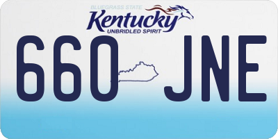 KY license plate 660JNE