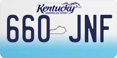 KY license plate 660JNF