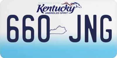 KY license plate 660JNG