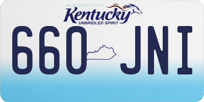 KY license plate 660JNI