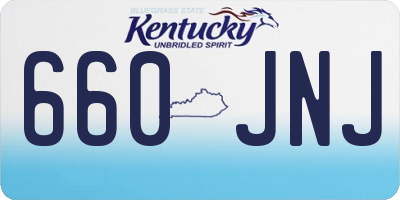 KY license plate 660JNJ
