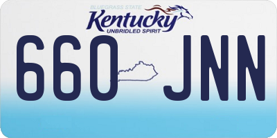 KY license plate 660JNN